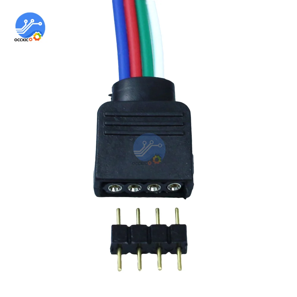 5pcs 4pin Male Female Strip to Controller Adapter Cable Wire for 5050 3528 SMD RGB RGBW RGB+CCT LED Strip light