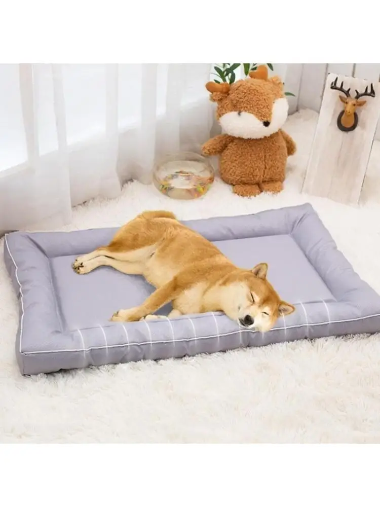 

G6KF Dog Bed with Waterproof Cover Elegant Easy Wipe Bed for Pet Indoor Kennel