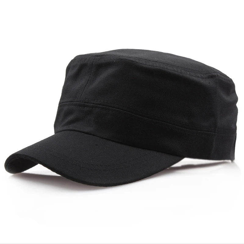 Military Hats Unisex Casual Cap Fashion Solid High Quality Cotton Peak Cap Adjustable Army Cap Men Women Soldier Cap AF40