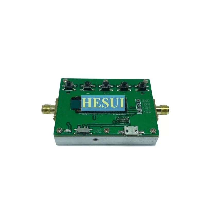 6000MHz 6GHz RF digital programmable attenuator module 30dB programmable range 0.25dB step OLED display shielding case RF module
