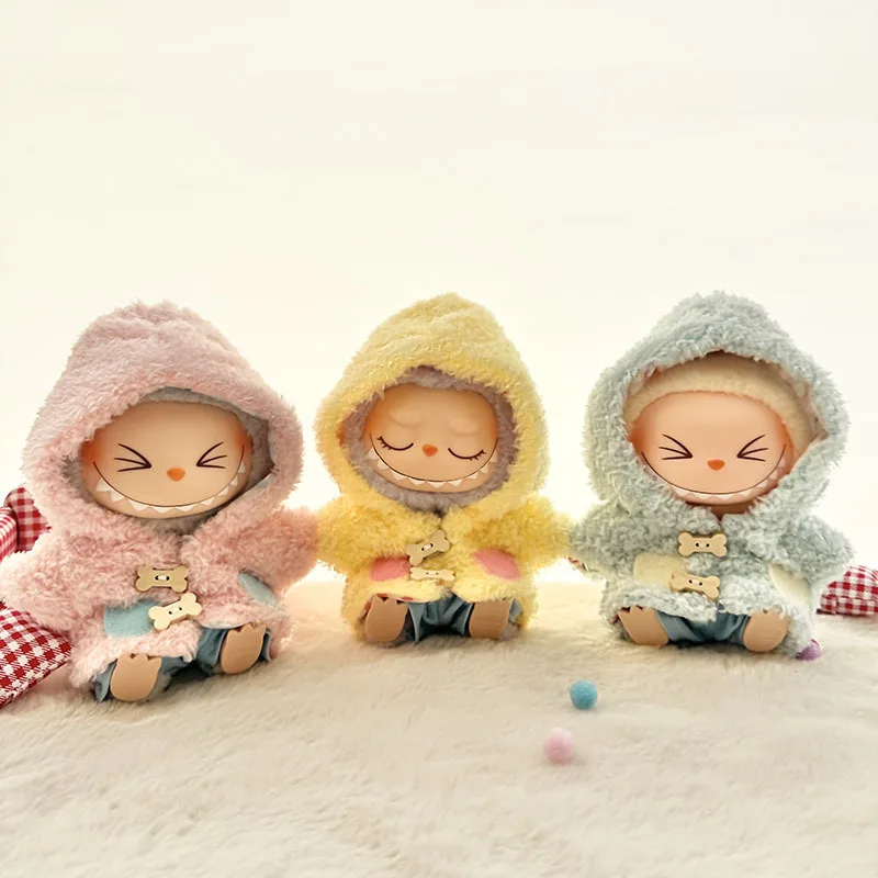 

15cm/17cm Labubu I II Dolls Clothes Cute Bone Plush Coat Sitting Party Accessories Clothing Plush Doll'S Clothes