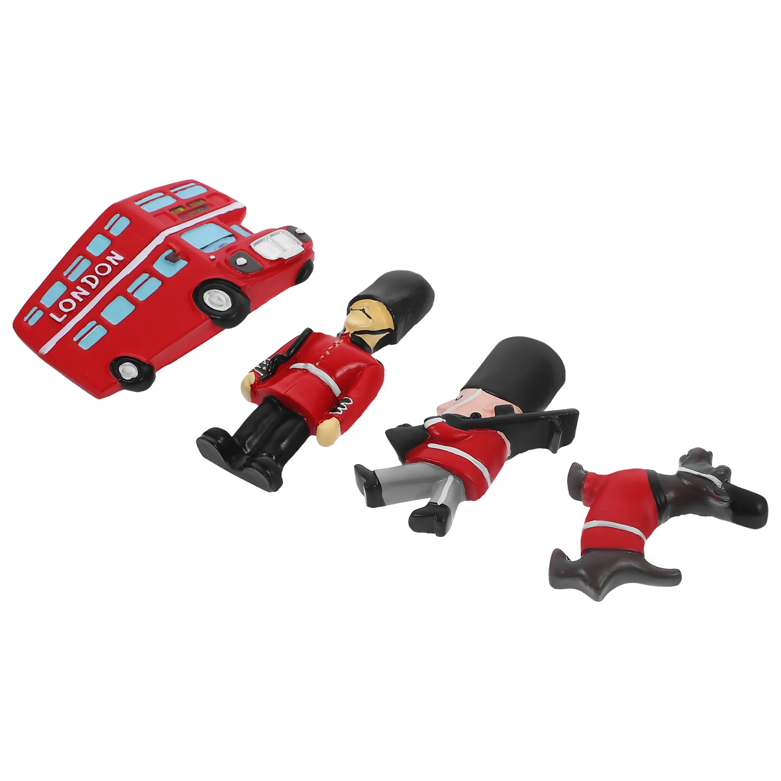 

4 Pcs British Fridge Magnets Refrigerator Magnetic Tape Whiteboard Office Cartoon Stickers Resin Child