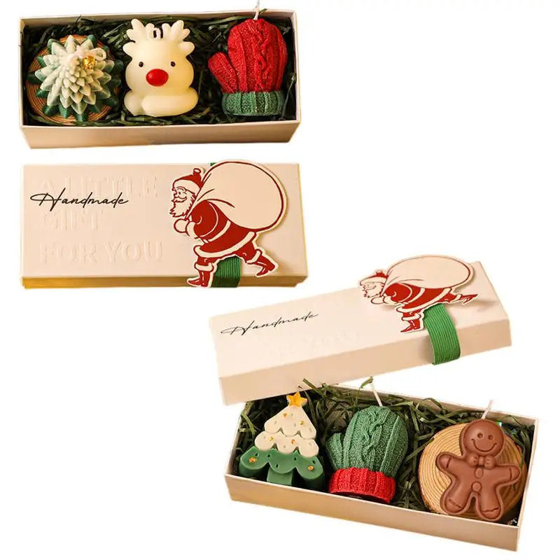 

Christmas Candles Scented Small Scented Candles Set Of 3 Decorative Scented Candles For Decor Natural Fragrance Candle