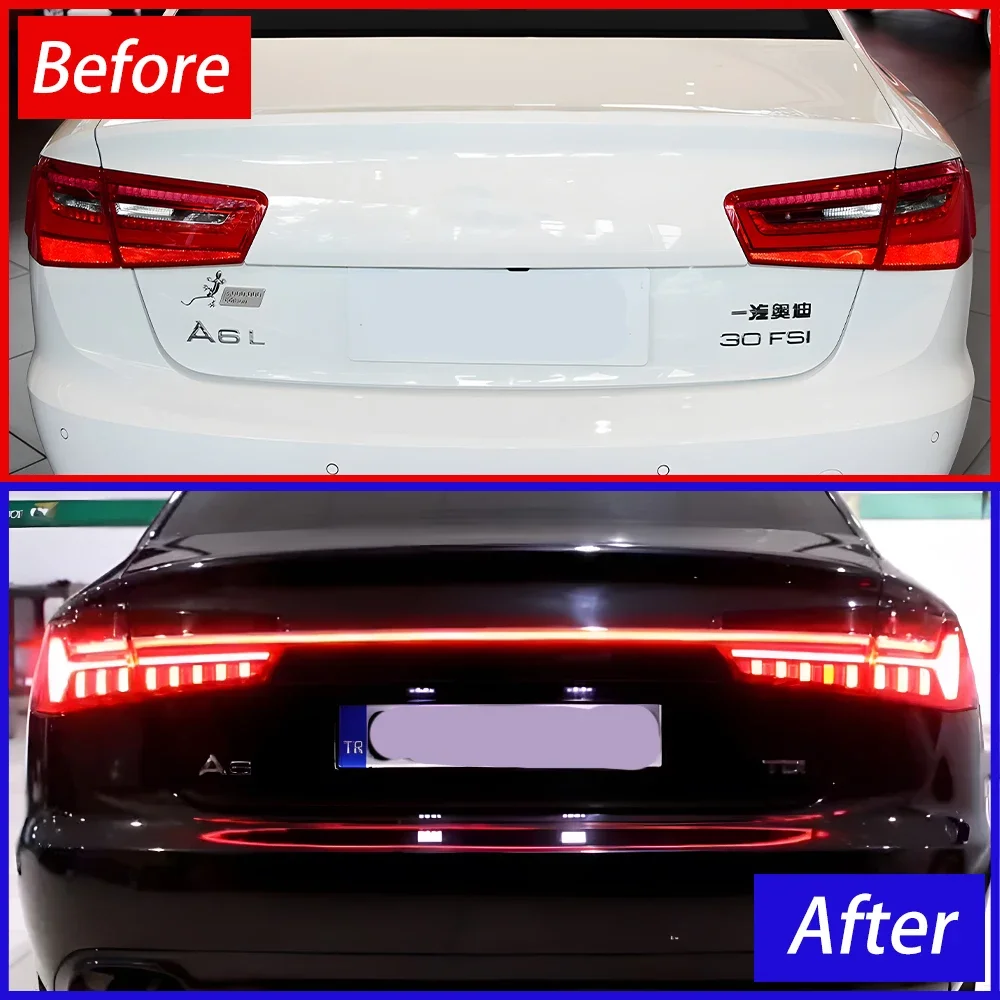 Auto Rear Back Lamps Assembly For Audi A6 C7 A6L S6 2012-2015 Upgrade 2021 Style LED Dynamic Turn Car Taillights Accessories