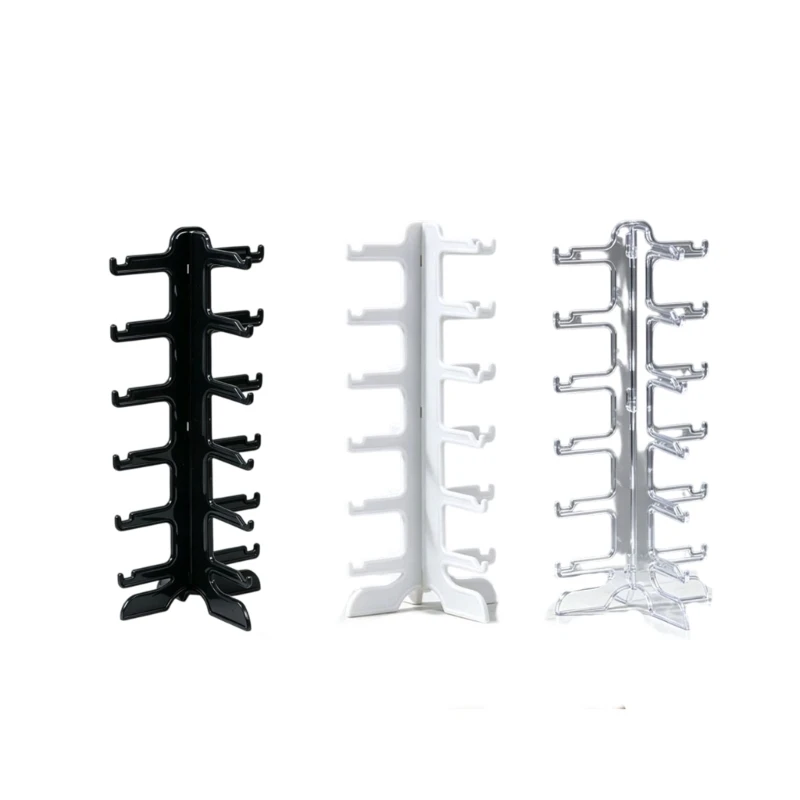 Split Base Glasses Rack for Vertical Frame Display on a Dresser