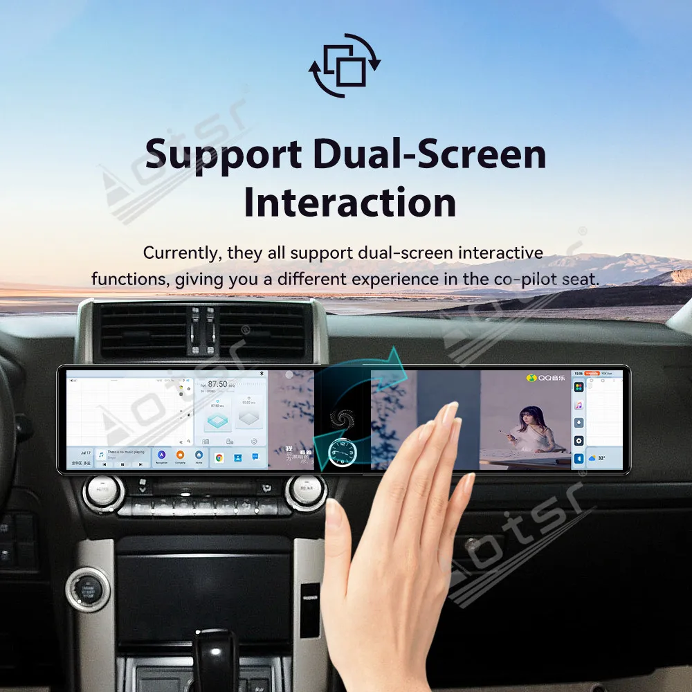 

12.3" Dual Screen Car Android 13.0 Carplay For Chevrolet Camaro 2016-2023 GPS Navigation Multimedia Player Stereo Head Unit