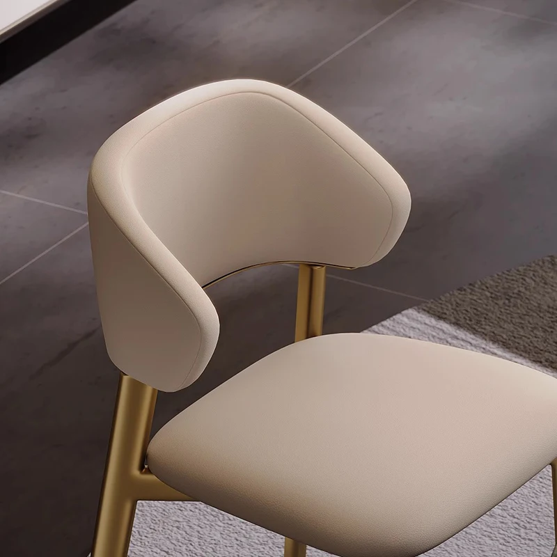 Premium Leather Dining Chairs Italian Modern Classic Upholstered Dining Chairs Simple Nordic Sillas Para Comedor Furniture