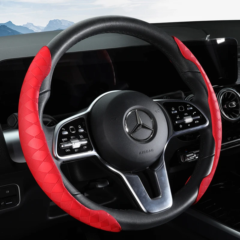 steering wheel cover is sweat-absorbent non-slip and ultra-thin for all seasons D-card handlebar cover for bmw e90 audi a3golf4