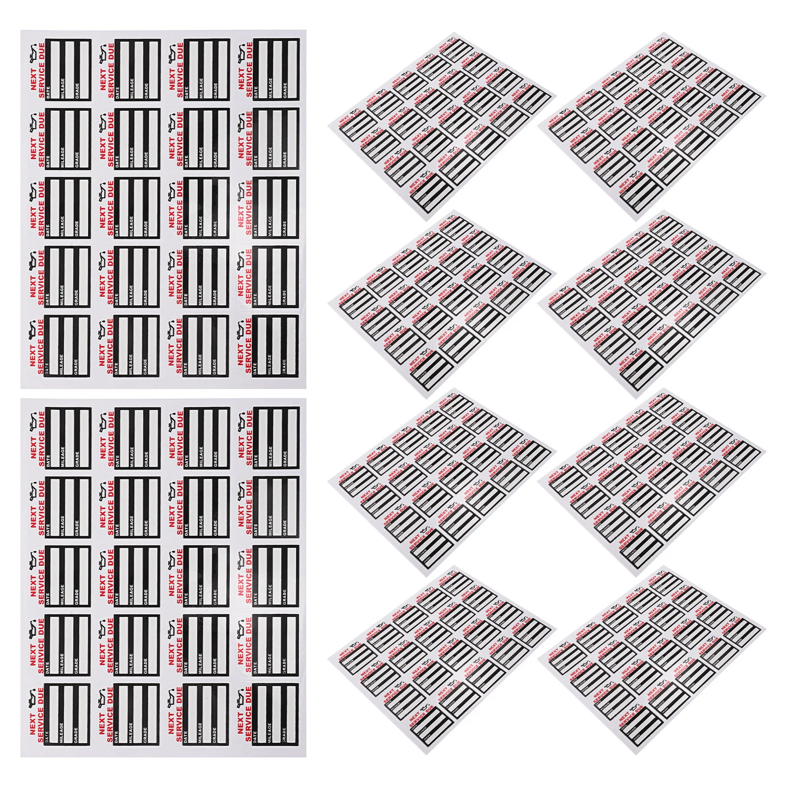 

200pcs Oil Change Reminder Stickers Auto Maintenance Static Cling Labels For Car Windshield Vehicle Window Waterproof Removable
