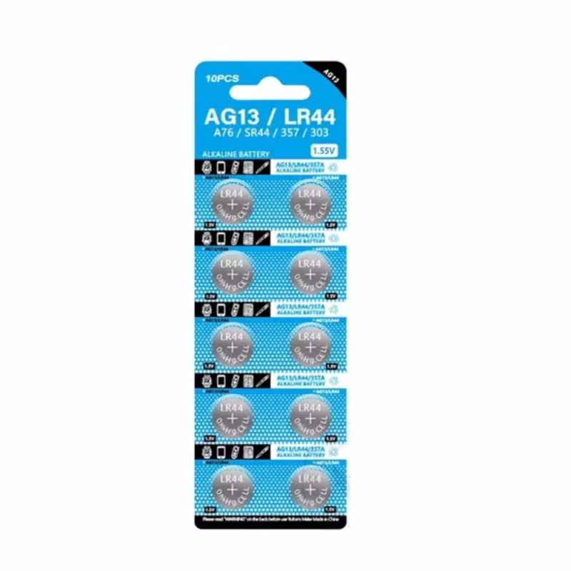 10PC AG13 LR44 A76 357 357A LR1154 SR1154 SR44 1.55V Alkaline Battery For Watch Calculator Car Key Remote Clock Button Coin Cell