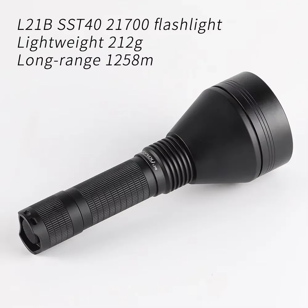 Convoy Super Bright Powerful Flashlight LED LUMINUS SST40 2000lm Torch Lighter by 21700 Battery for Camping,Hiking,Self-defense view 4