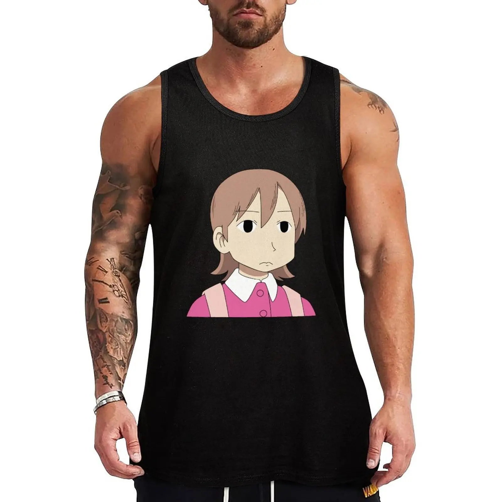 Nichijou | Aioi Yuuko Blank Face Tank Top Anti Wrinkle Tank Top Easy Care Casual Sleeveless