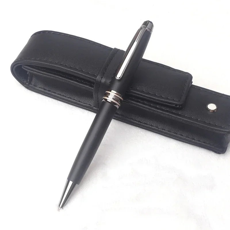 Luxury Ultra Matte Black MB Monte Ballpoint Pen Business Metal Rollerball Pen Inlay Number Office Stationery Gift 163