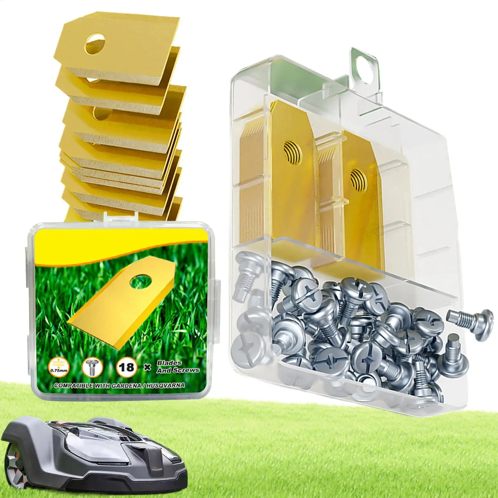 

Yard Machine Lawn Mower Parts Robotic Mower Cutter Replacement Heavy-Duty 1 Set Stainless Steel Versatile Trimmer For Grass