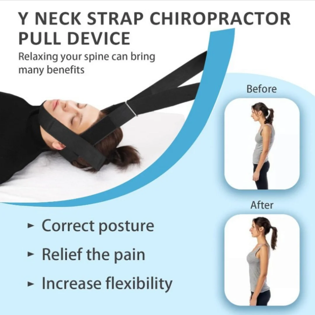 Cervical Spine Neck Traction Relief Belt with Chin Pad Home Therapy Tool for Neck Muscle Relaxation And Pain Relief view 6