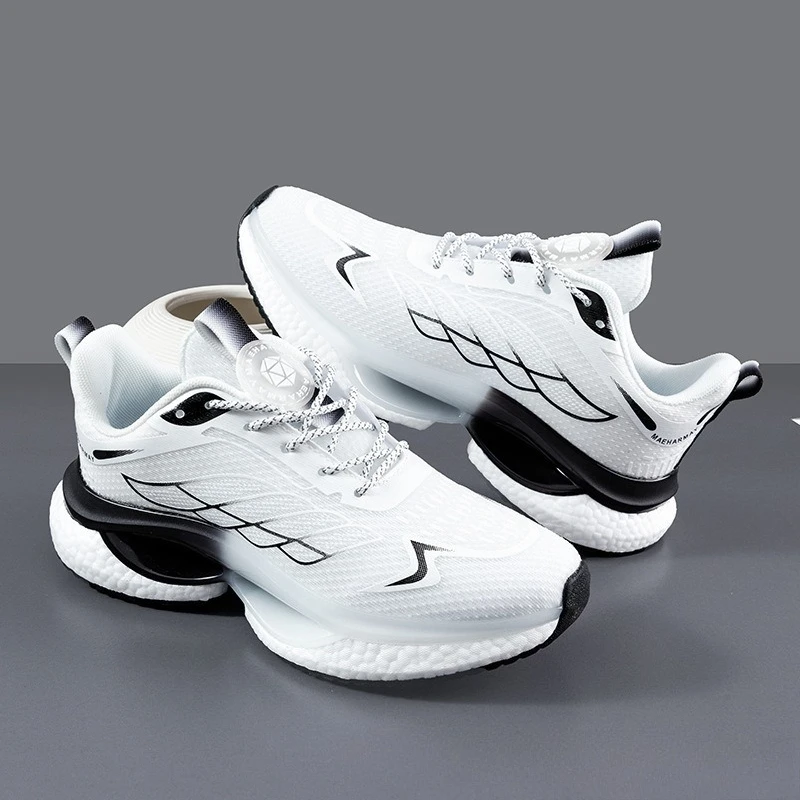 Damen-Sportschuhe, atmungsaktive, stoßdämpfende Mesh-Laufschuhe, modische und vielseitige Freizeitschuhe