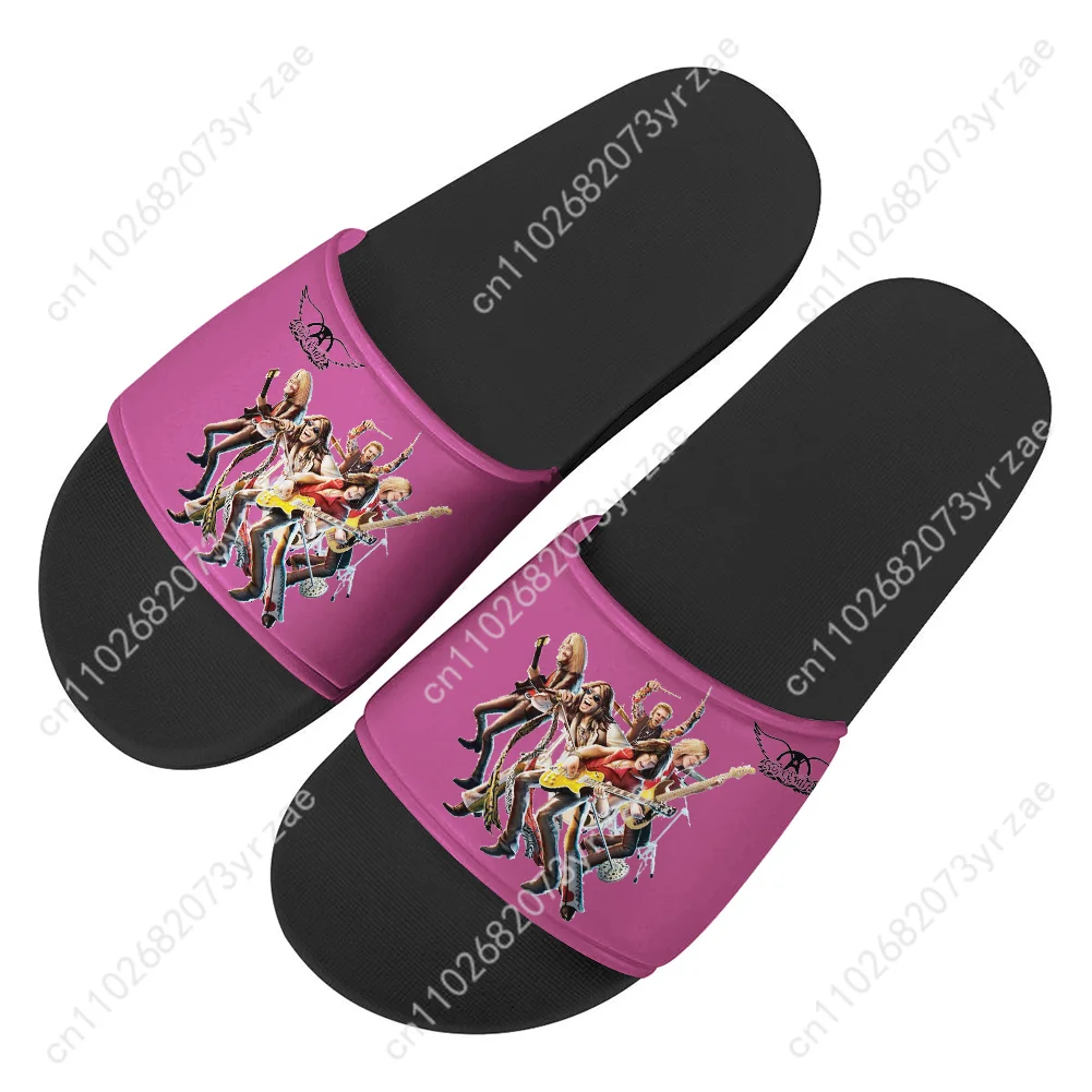 Aerosmith Chanclas Zapatillas de casa para hombre, mujer, adolescente, familia, baño, piscina, sandalias casuales, zapatos de agua hechos a medida