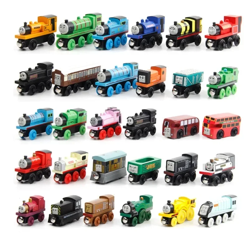 Wooden Magnetic Trains Toys James Gordon Henry Duncan Mini wooden Trains Toy Thomas Trains Toys For Kids Gift