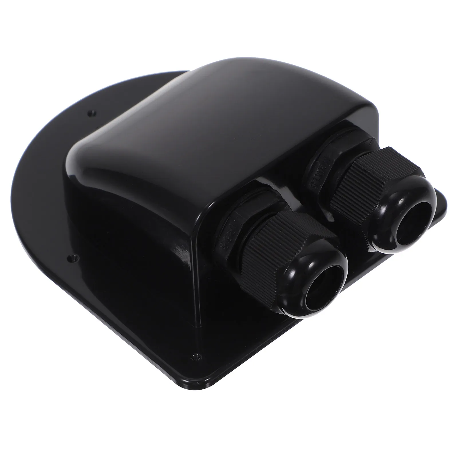 Double Holes Waterproof Cable Entry Gland Solar Panel Wiring Box Rv Roof Wire Entry ABS Material Sealant Installation