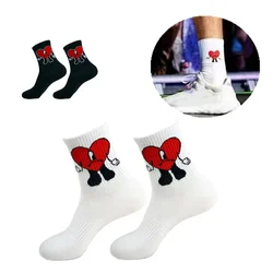 Bad Bunny calzini per maglieria per adulti Anime Cosplay Red Heart Cotton Cartoon Personality Socks Trend calze regalo