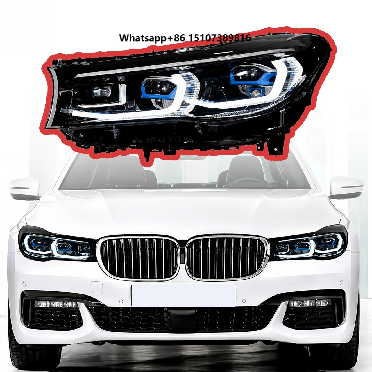 for 7 Series G11 G12 2016 to 2018  Headlights Golden Eye LED Lens Headlights with No Bumper Replacement Required
