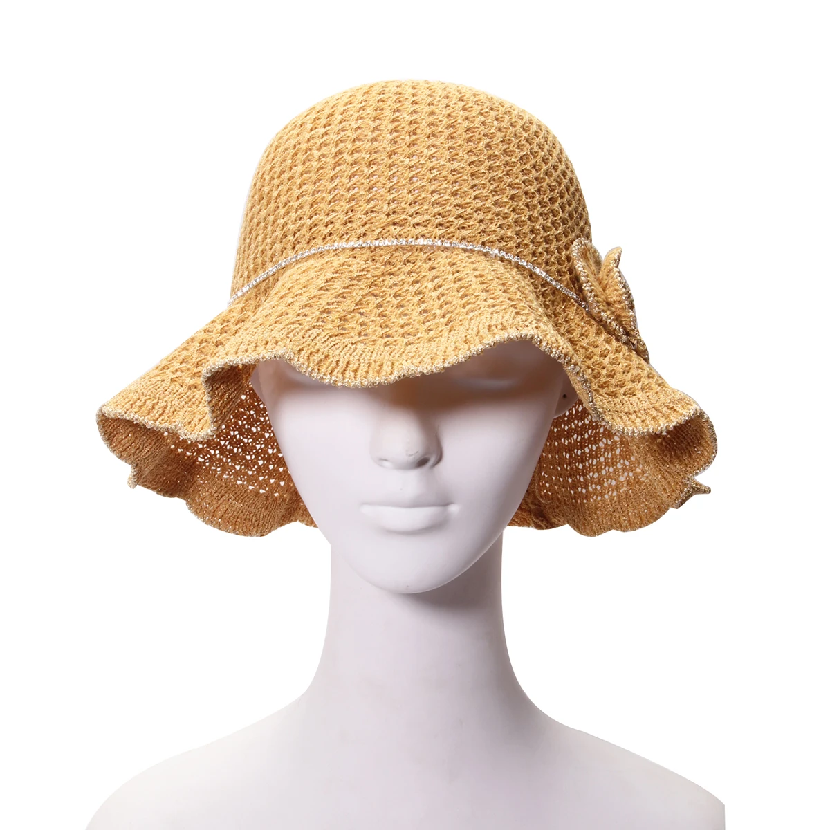 

IL KEPS Women's Bucket Hat Sunscreen Fisherman Hat OutdoorTop Beach Travel Straw Hat CM013