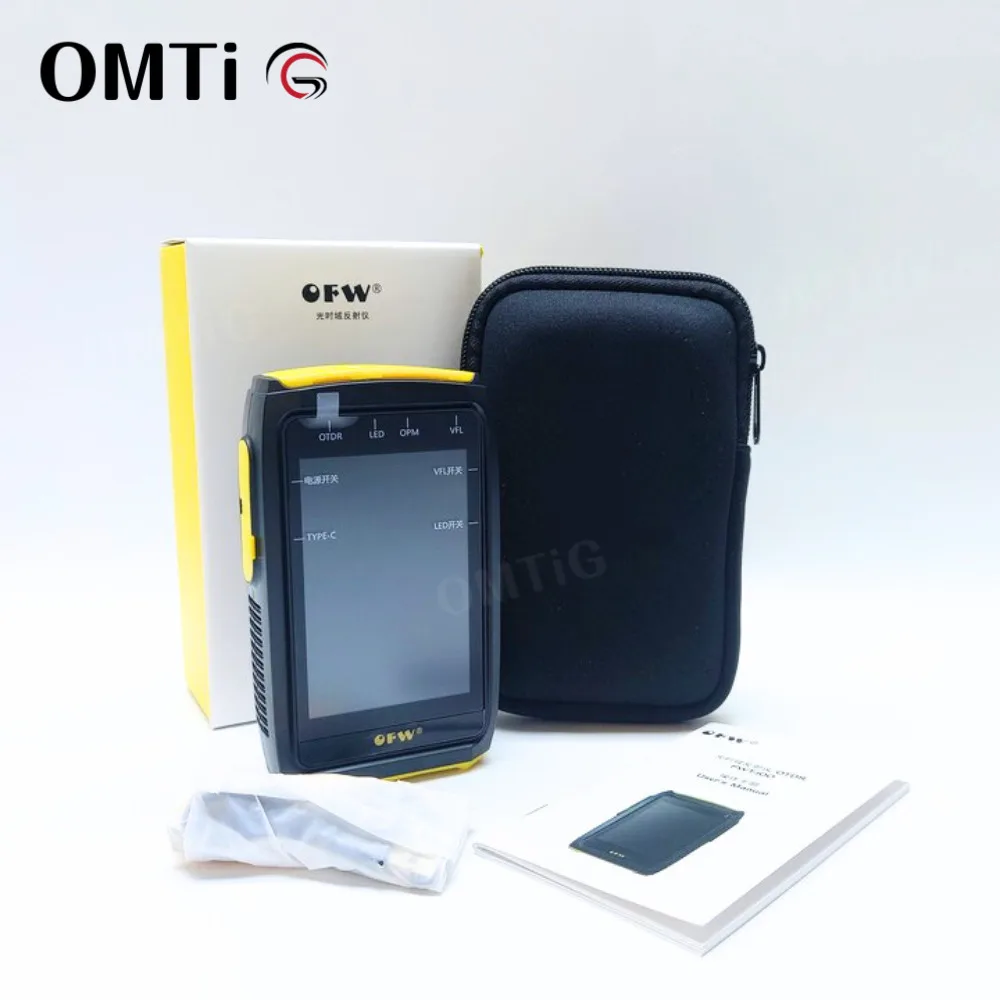 OMTiG Mini OTDR Active Fiber Live Test 1550nm 20dB OFW Optical Reflectometer Touch Screen OPM OLS VFL Tester Sc Connector