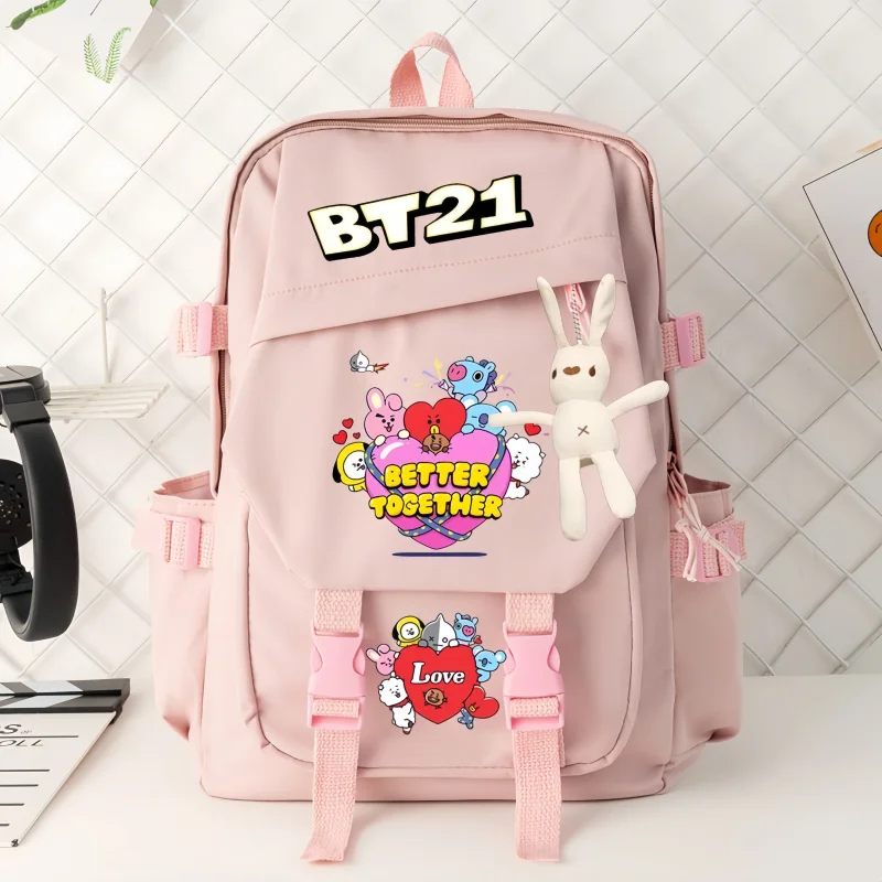 Anime BT21 Waterdichte reisrugzak Multifunctionele laptoprugzak met hoge capaciteit Studenten Cartoon schooltassen Cadeau
