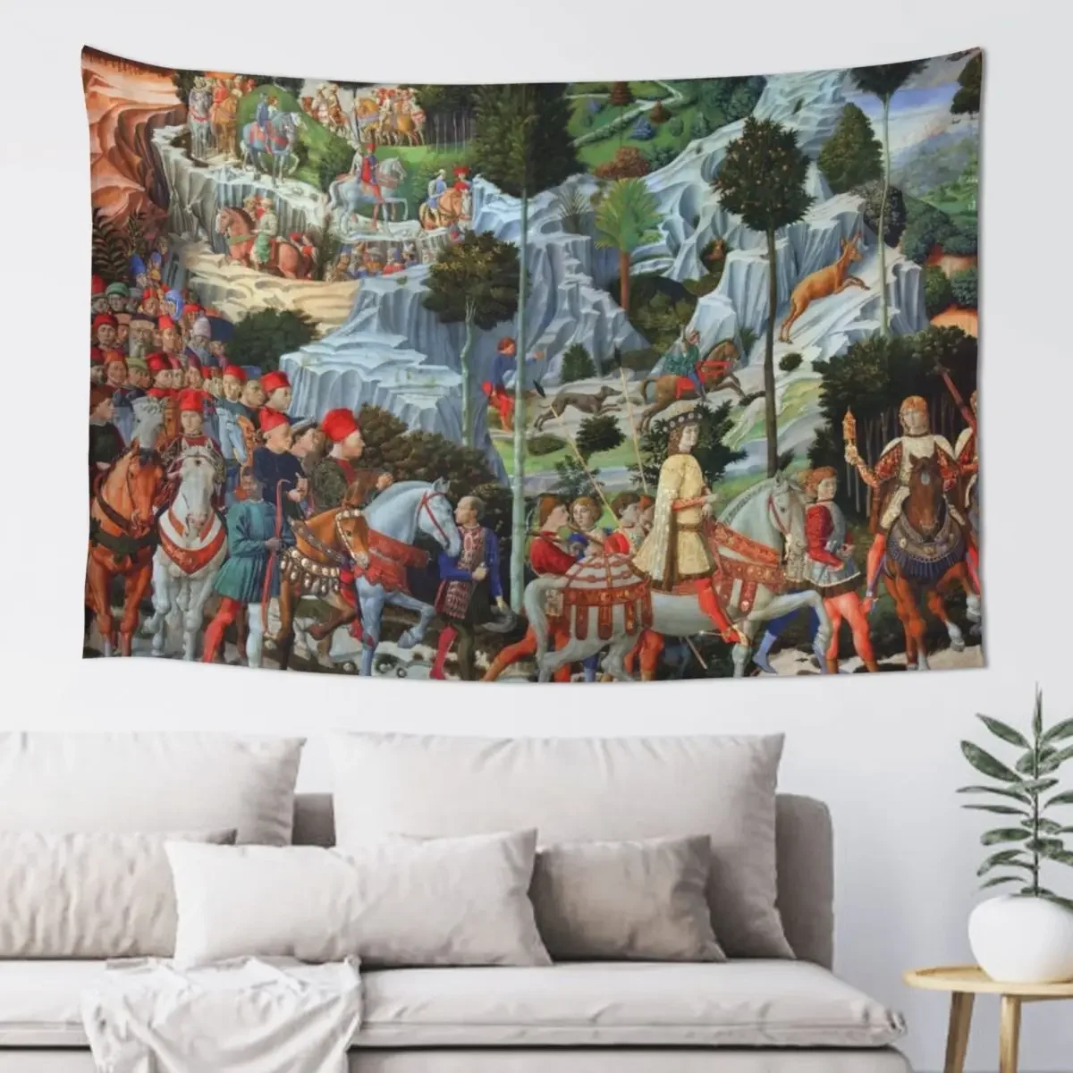 

HD. Journey of the Magi, at the Palazzo Medici Riccardi in Florence, by Benozzo Gozzoli, (1459–61) Tapestry