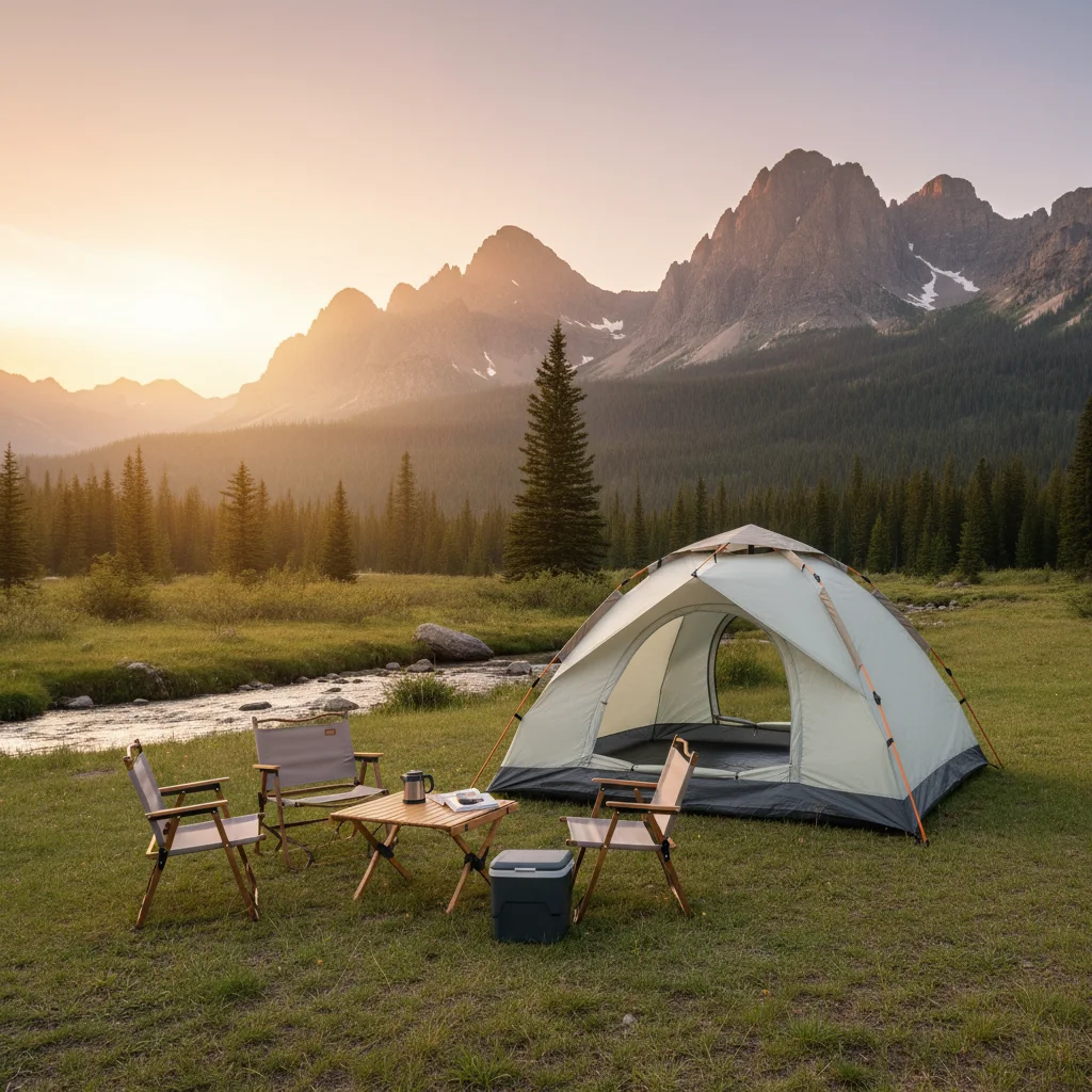 Family Automatic Camping Tent 3-4 Person Rain Cover Instant Pop Cloud Gray Shelter Waterproof UPF 50+ Sunshade Outdoor