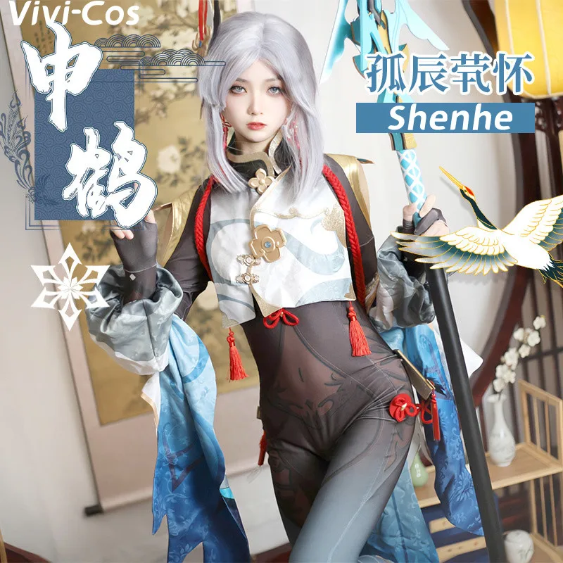 

Vivi-Cos Game Genshin Impact Shenhe Sexy Dress Cosplay Women's Costume Halloween Role Play Outfit New S-XL