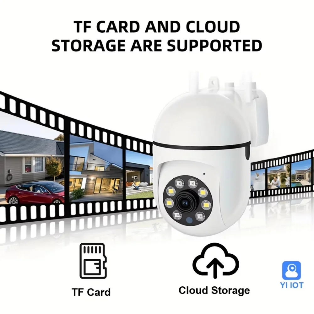 2MP Wireless Security Surveillance PTZ Camera Wifi IP Outdoor 5X Zoom Cameras AI Human Tracking Two-way Audio HD Night Color Cam