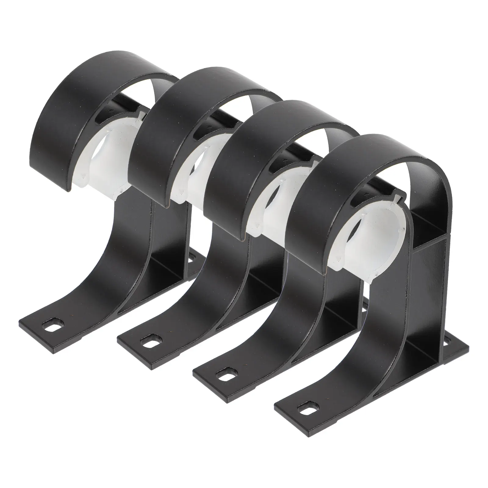 

4 Pcs Curtain Rod Bracket Pole Brackets Curtains Wall Holders for Mounting Heavy Duty