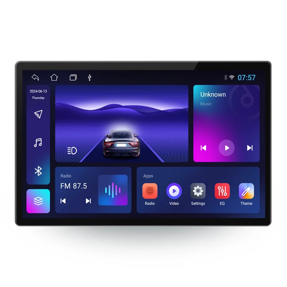 

13.1" Universal Car stereo QLED Touch screen 8-core car DVD player 2Din Carplay Android auto GPS Navigator Car Multimedia Player