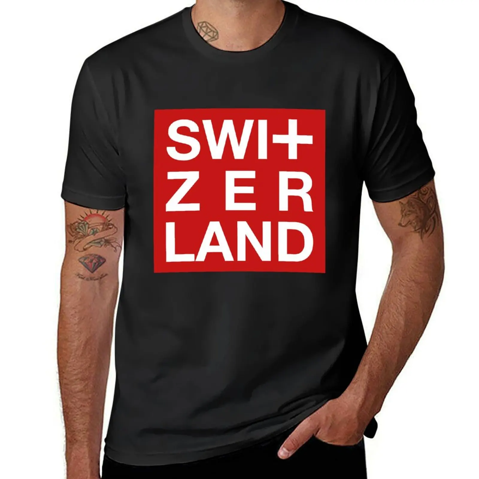 Switzerland Art Swiss Geneva Zurich T-Shirt Blouse summer top men clothing