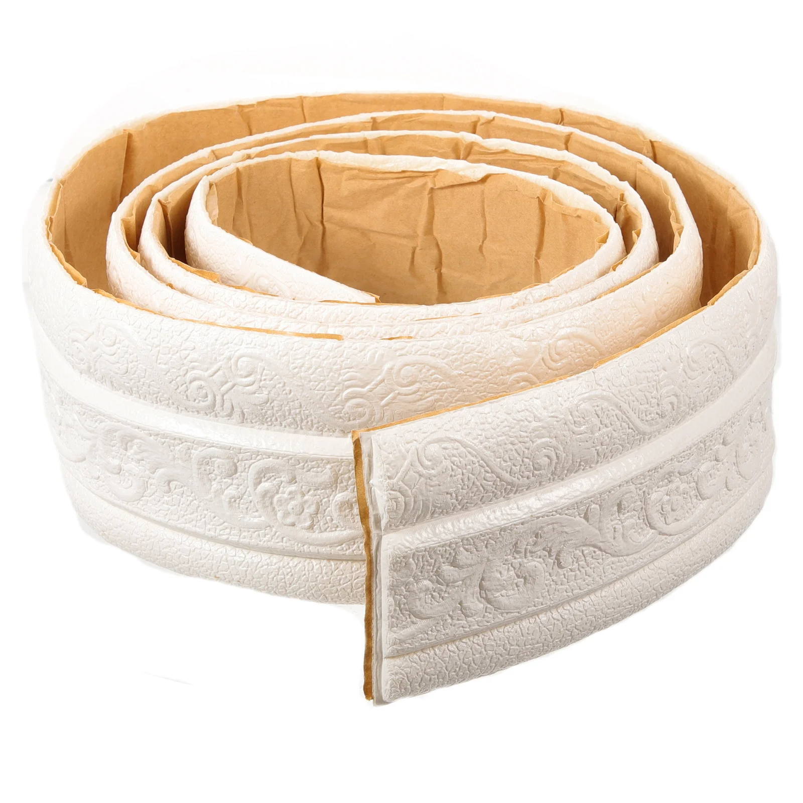 

Wall Trim Skirting Border 3D Foam Sticker Adhesive Wallpaper Self-Adhesive Decorative Strip for Home Background Kitchen