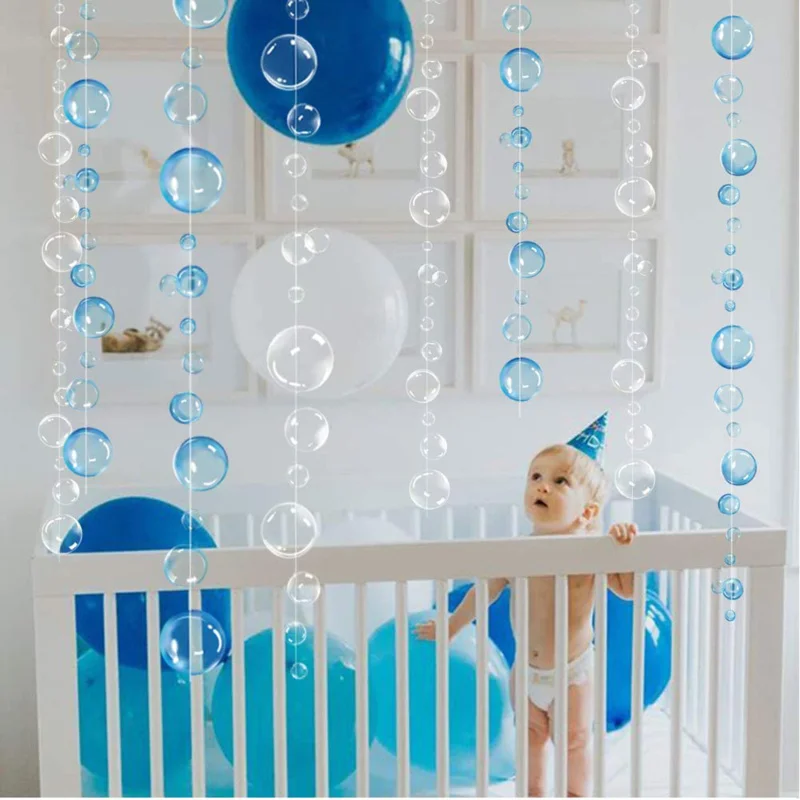 Home Decoration Fish Bubble Hanging String Multipurpose Birthday Party Hanging Colored Banners Decorations Supplies