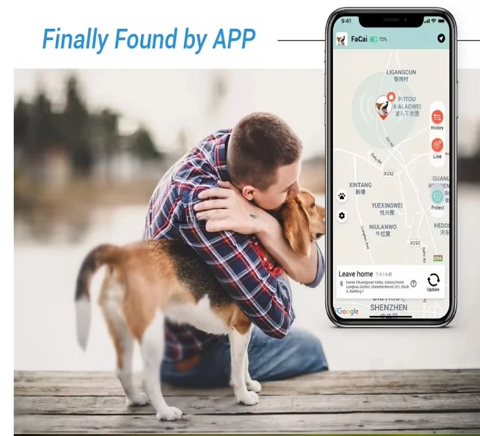 Dog Tracker Waterproof EV-201M GPS Navigation Tracker 800mAh Batteries Pet Tracker Smart Tracking Location Air-tag