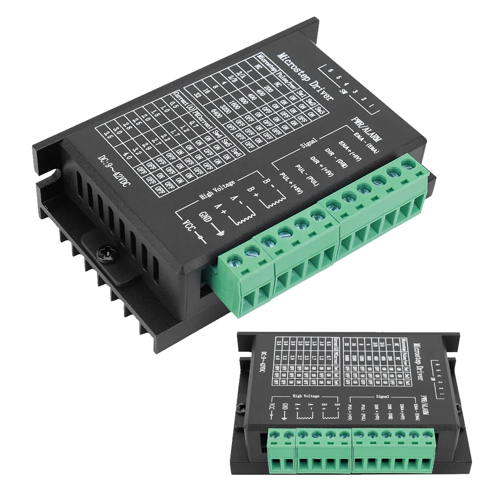 TB6600 Stepping Motor Driver DC9-40V Stepper Motor CNC Controller 1 Axis 32 Segments for Nema 42 57 86 Stepper Motor