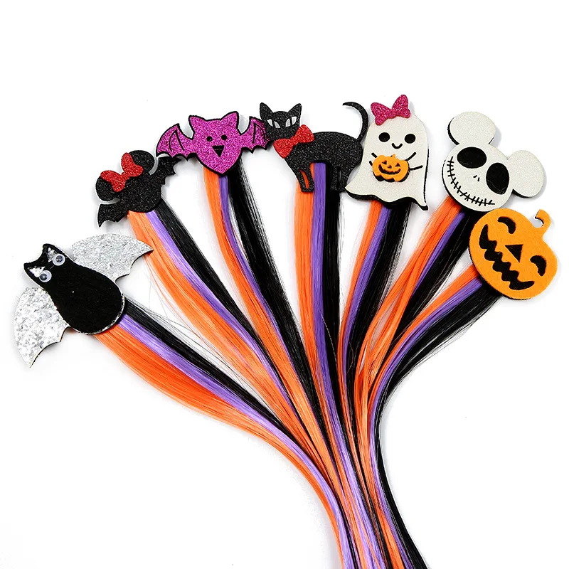 Épingle à cheveux pour enfants, décorations d'halloween, chauve-souris, citrouilles, fantôme, chat noir, Cosplay, pinces à cheveux, accessoires pour enfants