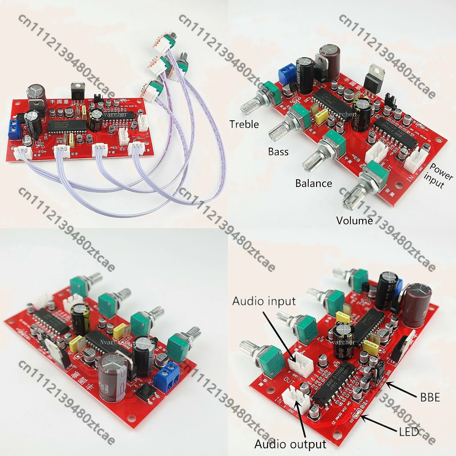 UPC1892 JRC2150 BBE HiFi Stereo Preamp Amplifier Volume Tone Control Treble Bass Balance Finished Board