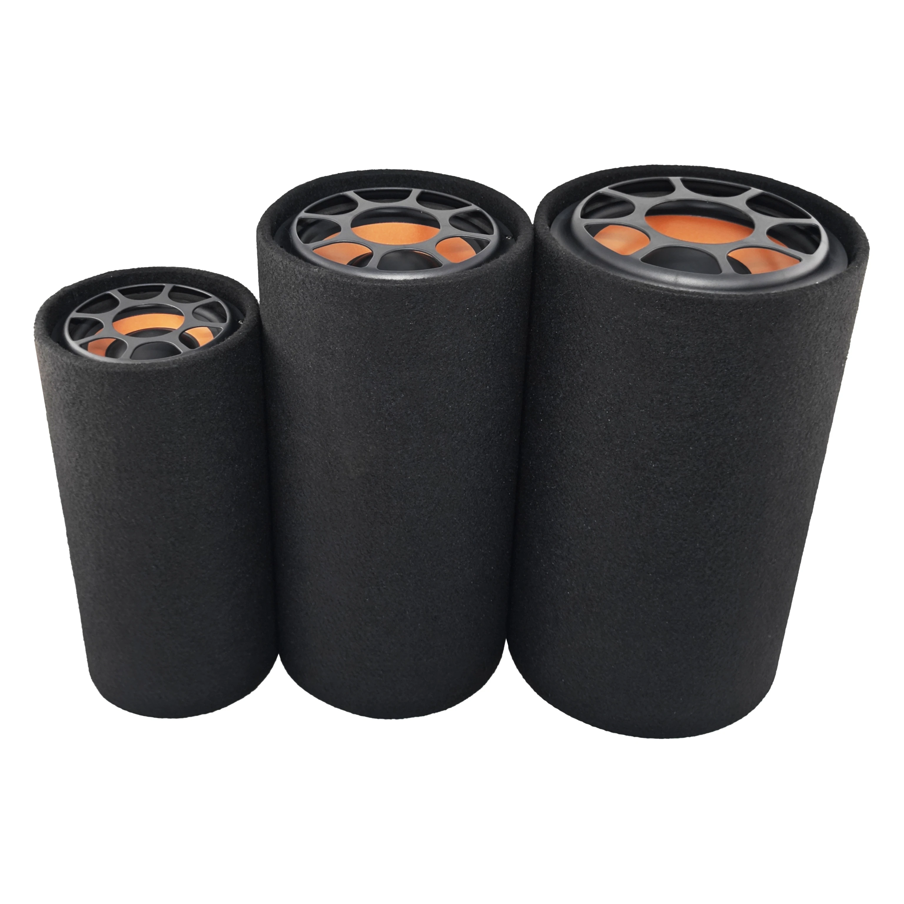 مصنع 6 "8" 10 "مضخم صوت نفق نشط أنبوب باس 10 بوصة ضميمة مكبرات صوت للسيارة صندوق مضخم صوت مستدير ثقيل للغاية