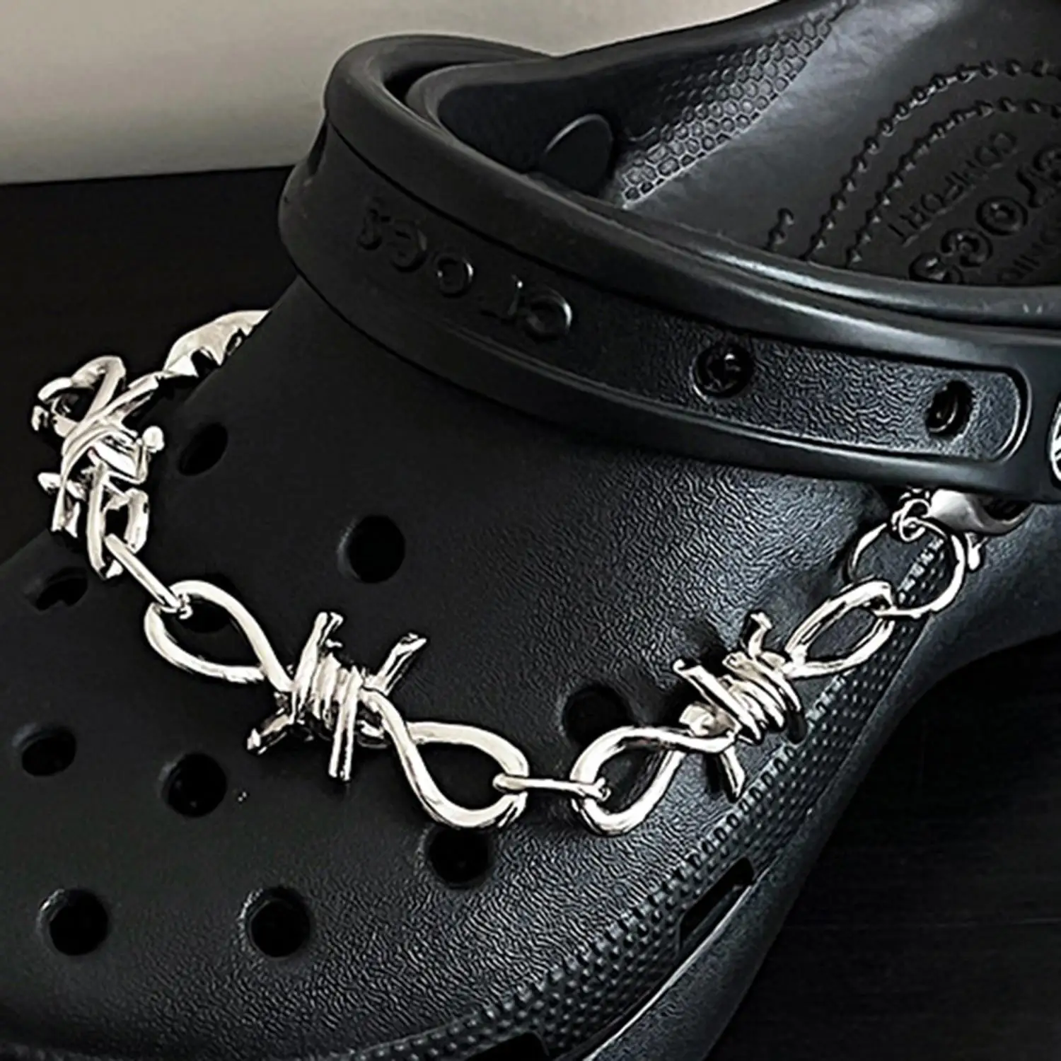 

Shoe Charms DIY Metal Rivet Chain Decoration Buckle For Hole Shoe Charm Shoe Accessories Shoe Buckle Kids Party Girls Gift
