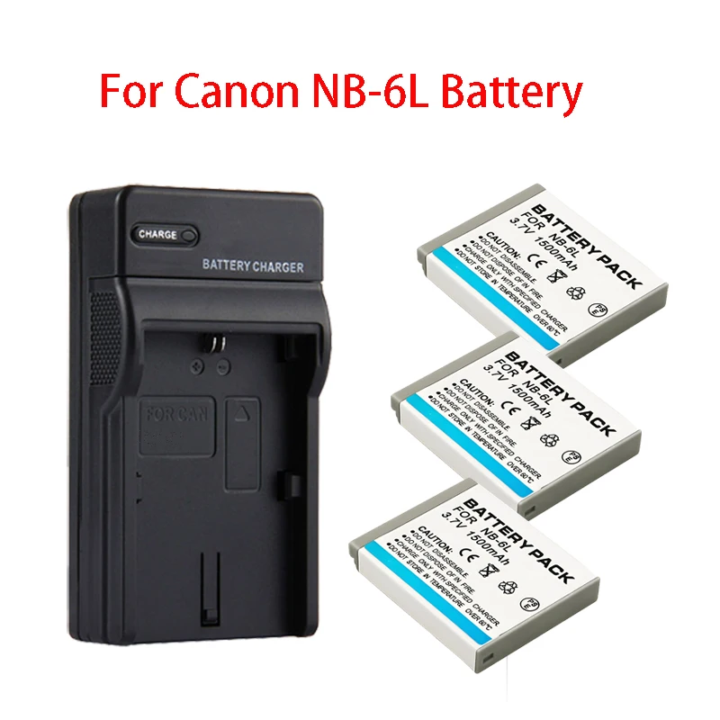 NB-6LH NB-6L 1600mAh Battery For Canon and Charger Powershot SX700 SX710 SX700HS S120 S110 SX170 IS S200 280HS S95 SX530 SX270HS