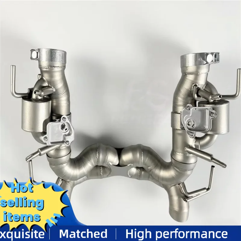 Titanium Muffler for Ferrari SF90 3.9T V8 2020-2021 cat Back Valve Exhaust Pipes Original Factory Control Race Car Performance