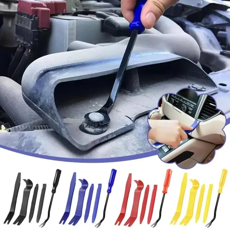 Kit d'outils de démontage automatique, 5 pièces, ensemble d'outils de levier en plastique facile à utiliser pour Clips de porte de voiture, panneaux Radio et réparation Audio