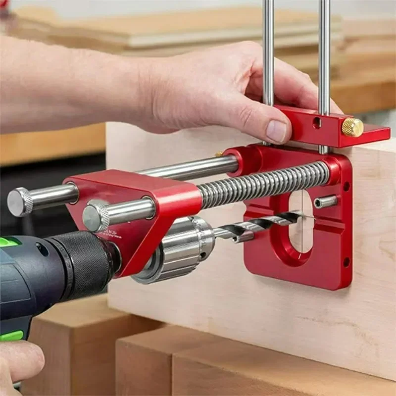 Drill Locator Jig Woodworking Tool Anti-rust Alloy Steel Guide for Precise HolesGoods in stock
