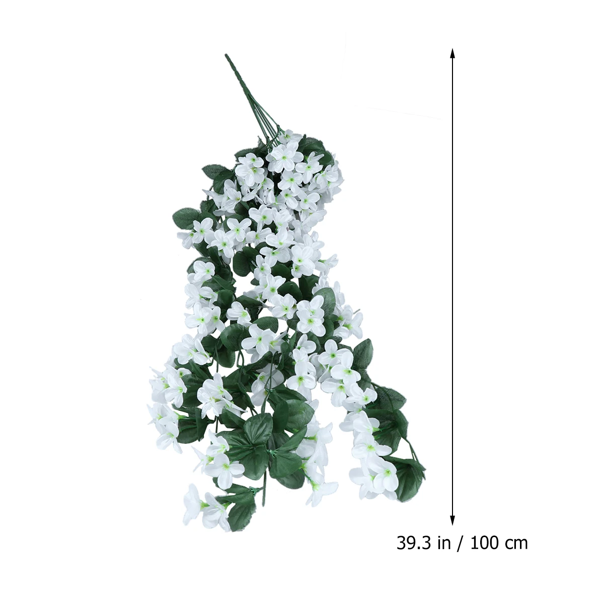 

Artificial Violet Garland White Plastic Silk Flowers Decor For Wall Home Wedding Restaurant Office Indoor Outdoor Use