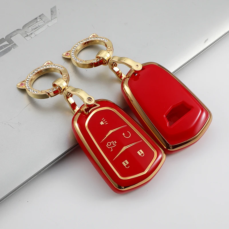 Для Cadillac ATS CT6 CTS DTS XT5 Escalade ESV SRX STS XTS ELR 2014 - 2018 ТПУ Смарт-брелок для автомобиля брелок для ключей