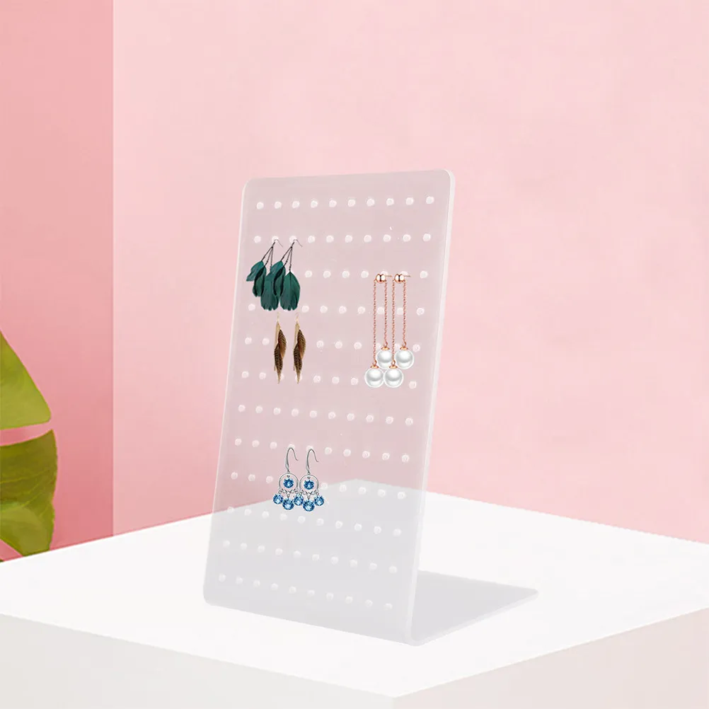 

Acrylic Earring Holder Transparent Jewelry Display Rack Organizer Stand 120 Holes Storage for Home Shop Exhibition